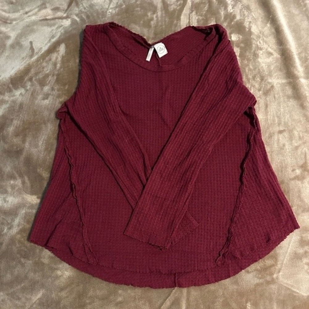 Paper Crane Maroon Long Sleeve Top